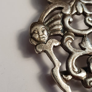 Large Sterling Silver Maternity Matrons Belt Buckle Antique London circa 1899