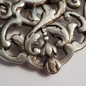 Large Sterling Silver Maternity Matrons Belt Buckle Antique London circa 1899