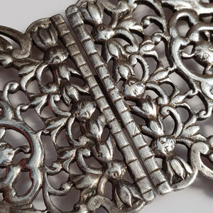 Large Sterling Silver Maternity Matrons Belt Buckle Antique London circa 1899