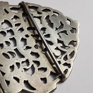 Large Sterling Silver Maternity Matrons Belt Buckle Antique London circa 1899