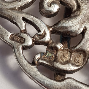 Large Sterling Silver Maternity Matrons Belt Buckle Antique London circa 1899