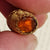 14k Gold Cairngorm Citrine Set Oak Leaf Decorated Miniature Egg Basket Fob Pendant Seal Antique Georgian circa 1820's