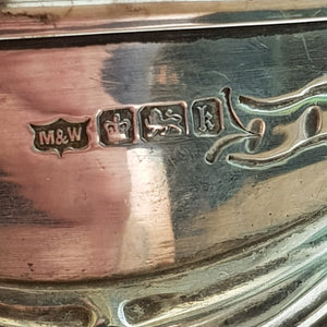 Sterling Silver Lovers Knot Swag Gallery Pattern Bowl Antique London circa 1925