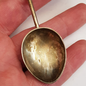 Rare Sterling Silver Heron Figure Handled Tea Spoon Antique London Import circa 1924