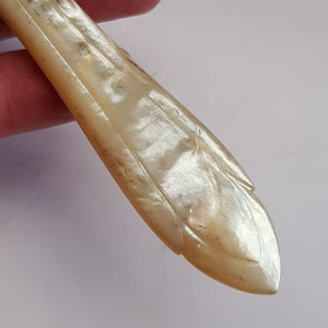 Superb Sterling Silver Mother Of Pearl Handled Fruit Cutlery Duo Birmingham circa 1870