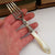 Superb Sterling Silver Mother Of Pearl Handled Fruit Cutlery Duo Birmingham circa 1870