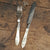 Superb Sterling Silver Mother Of Pearl Handled Fruit Cutlery Duo Birmingham circa 1870