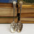 Sterling Silver Rare Pair Of Repousse Berry Spoons Antique Georgian London circa 1765
