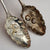 Sterling Silver Rare Pair Of Repousse Berry Spoons Antique Georgian London circa 1765