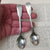 Sterling Silver Pair Of Fiddle Pattern Egg Spoons Antique Victorian London circa 1839