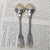 Sterling Silver Pair Of Fiddle Pattern Egg Spoons Antique Victorian London circa 1839