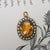 9k Gold Mounted Citrine And Pearl Pendant Antique Victorian Circa 1870