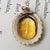 9k Gold Mounted Citrine And Pearl Pendant Antique Victorian Circa 1870