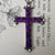 Sterling Silver Mounted Amethyst And Rock Crystal Cross Pendant Antique Victorian circa 1860's