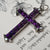 Sterling Silver Mounted Amethyst And Rock Crystal Cross Pendant Antique Victorian circa 1860's