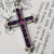 Sterling Silver Mounted Amethyst And Rock Crystal Cross Pendant Antique Victorian circa 1860's