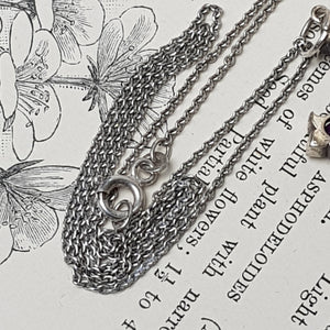 Sterling Silver Mounted Amethyst And Rock Crystal Cross Pendant Antique Victorian circa 1860's