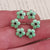 Denmark Sterling Silver Green Enamel Daisy Flower Halo Brooch Antique circa 1910