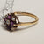 9ct Gold Amethyst & Pearl Daisy Ring Size U.K N Antique Birmingham circa 1889
