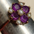 9ct Gold Amethyst & Pearl Daisy Ring Size U.K N Antique Birmingham circa 1889