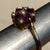 9ct Gold Amethyst & Pearl Daisy Ring Size U.K N Antique Birmingham circa 1889