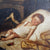 Oil On Board Painting Of Dog Protecting Expired Child From Eagle Antique circa 1800