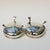 Sterling Silver Rare Pair Of Three Footed Table Salts Antique Georgian London Circa 1780
