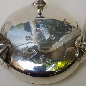 Sterling Silver Rare Pair Of Three Footed Table Salts Antique Georgian London Circa 1780