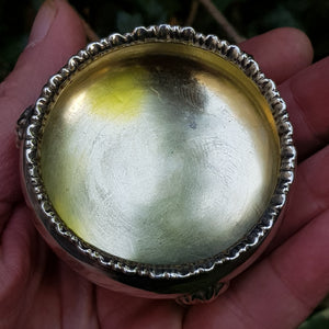 Sterling Silver Rare Pair Of Three Footed Table Salts Antique Georgian London Circa 1780