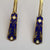 Sterling Silver Enamel Finished Art Nouveau Blue Bell Pattern Set of x4 Tea Spoons Birmingham circa 1968