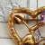 9k Gold Pearl & Amethyst Victorian Love Heart Brooch Vintage Edinburgh Circa 1961