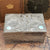 Arts & Crafts Pewter Worked Three Dimensional Owl Decorated Box With Ruskin Roundels Antique Circa 1905