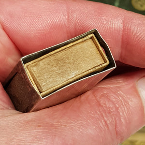 Sterling Silver Matchbox Cover With Old The Ship Matchbox Antique London Circa 1922