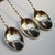 Sterling Silver Clansman Tea Spoons & Sugar Tongs Set Antique Sheffield Circa 1901
