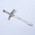 Sterling Silver Large Sized Scottish Claymore Sword Brooch Vintage Edinburgh Circa 1972