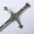 Sterling Silver Large Sized Scottish Claymore Sword Brooch Vintage Edinburgh Circa 1972