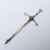 Sterling Silver Large Sized Scottish Claymore Sword Brooch Vintage Edinburgh Circa 1972