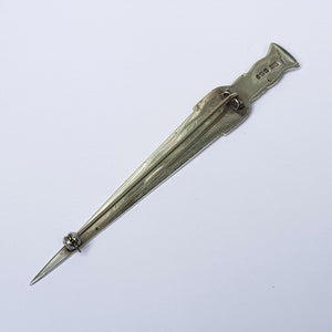 Sterling Silver Large Sized Scottish Dirk Bodkin Brooch Vintage Edinburgh Circa 1961