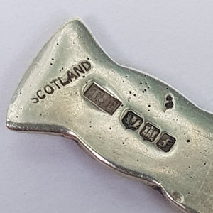Sterling Silver Large Sized Scottish Dirk Bodkin Brooch Vintage Edinburgh Circa 1961