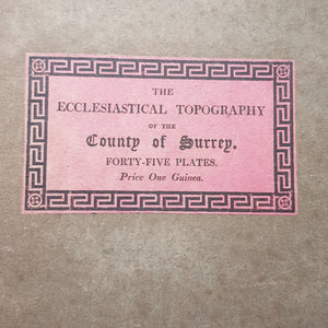 The Ecclesiastical Topography Of The County Of Surrey Book Antique Georgian Circa 1819