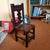 Hand Carved Dark Oak gothic Style Child's Dolls Chair Antique Victorian Circa 1870