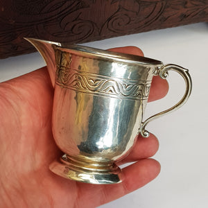 Rare Sterling Silver Milk Jug Liberty & Co Arts & Crafts Antique Birmingham Circa 1902