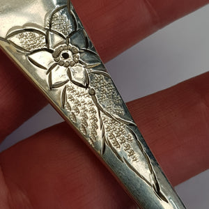 Sterling Silver Gilt Bowl Pair Of Berry Table Spoons Antique London circa 1911