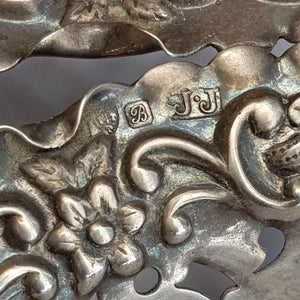 Sterling Silver Cherub Repousse Pair Of Bon Bon Dishes Antique Chester Circa 1902