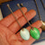 Sterling Silver Enamel Bowl Decorated Set Of x6 Tea Spoons Vintage Birmingham Circa 1961