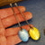 Sterling Silver Enamel Bowl Decorated Set Of x6 Tea Spoons Vintage Birmingham Circa 1961