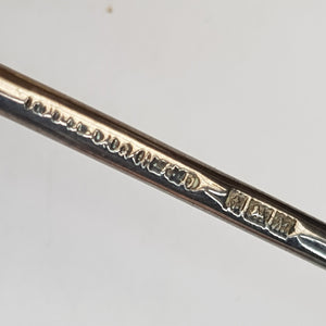 Sterling Silver Enamel Bowl Decorated Set Of x6 Tea Spoons Vintage Birmingham Circa 1961