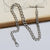 Sterling Silver 15.5 Inch Graduated Curb Link Albert Pocket Watch Chain Antique circa 1912
