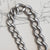 Sterling Silver 15.5 Inch Graduated Curb Link Albert Pocket Watch Chain Antique circa 1912