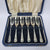 Sterling Silver Set Of x6 Pastry Forks In Original Fitted Box Vintage Sheffield Circa 1962